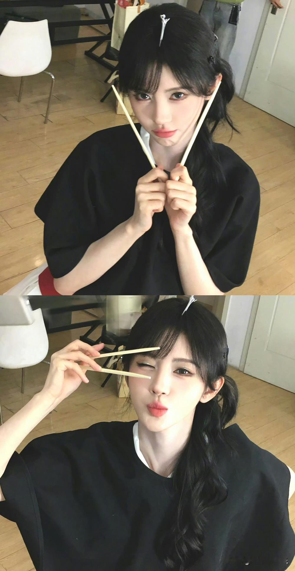 很难看出这竟然是四千年一遇的美女。

她怎么和之前差距这么大？之前还能看出来一点