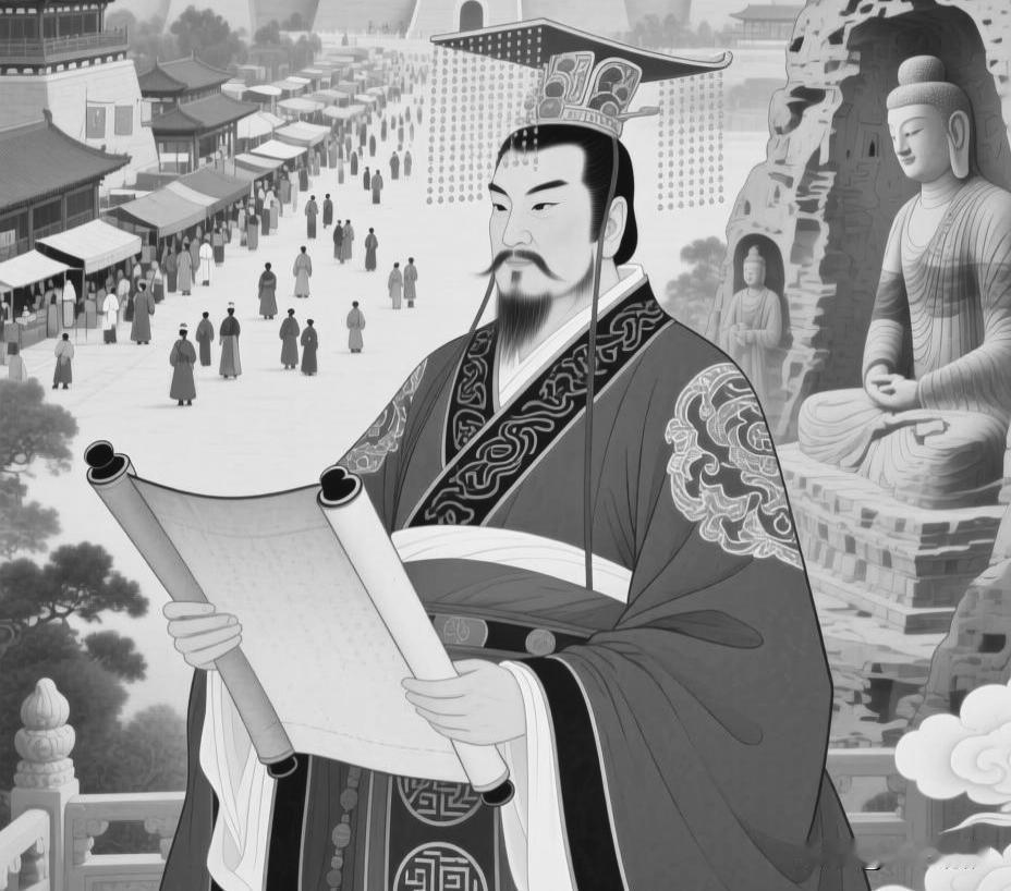 公元496年，孝文帝颁布一道诏令，把鲜卑一百一十八个姓氏全改成汉姓，皇族拓跋氏改