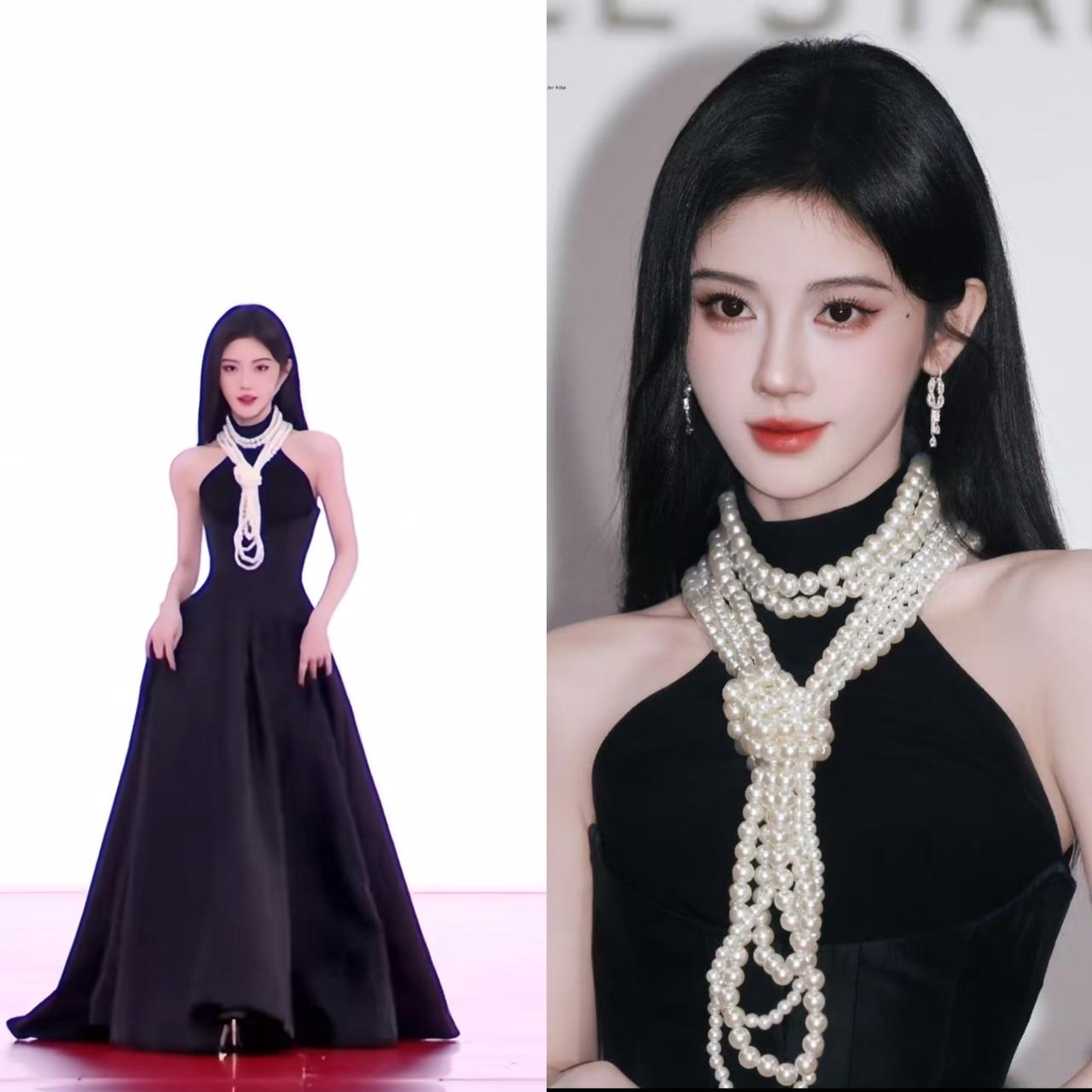 我问卖珠宝的闺蜜:“鞠婧祎的项链打结，这是新设计吗？”

“哪有！”闺蜜看都不看