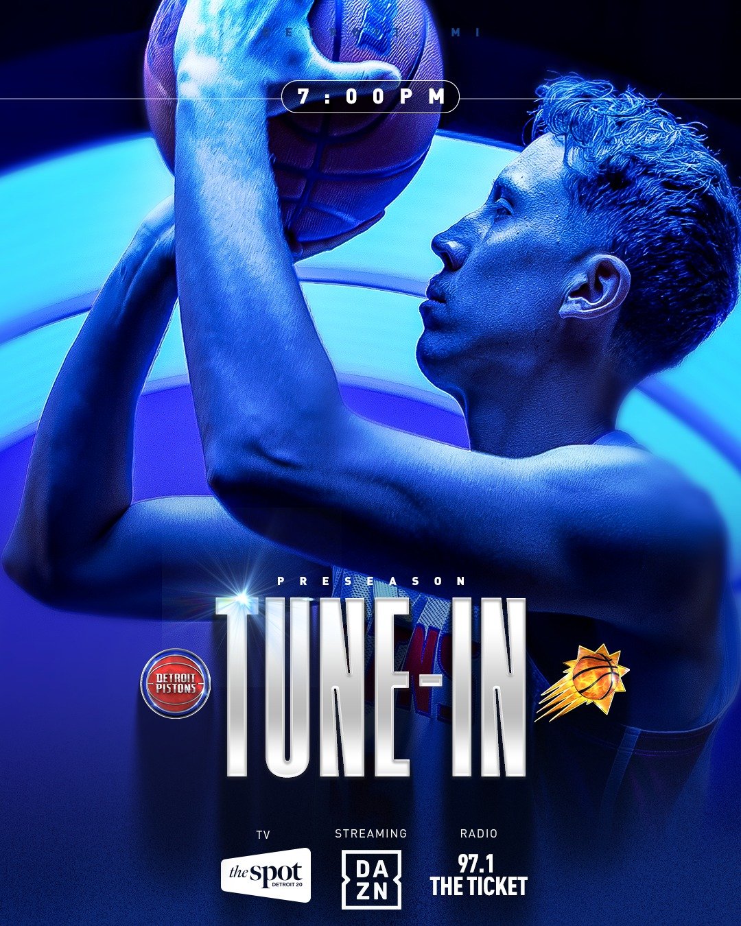 📺 活塞季前赛转播指南来了！明早7点主场打太阳，电视、DAZN、电台全安排上，