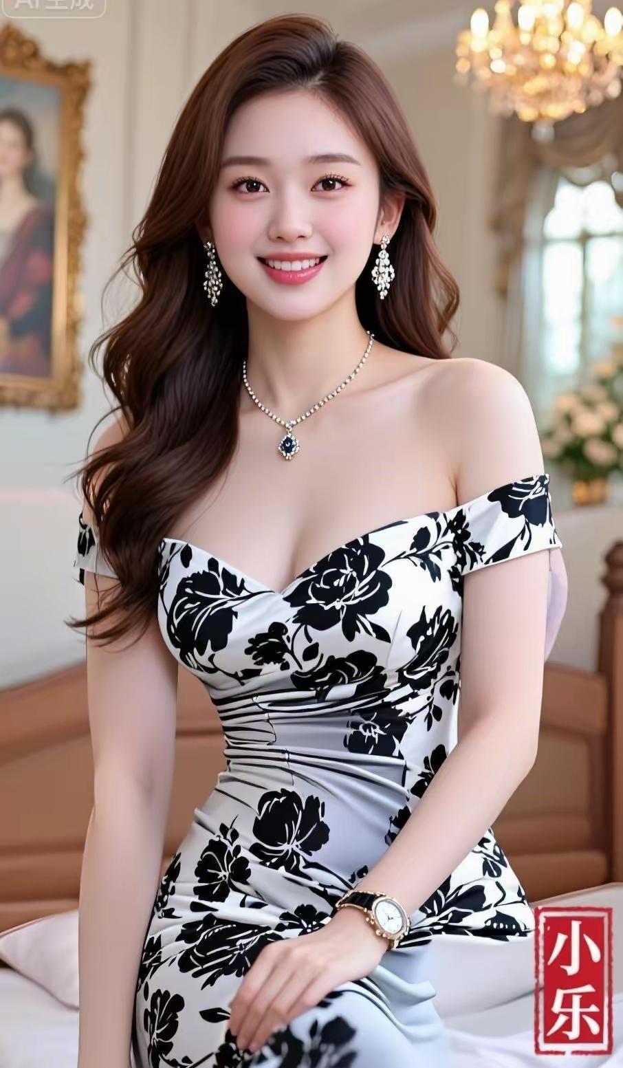 优雅黑白色调连衣裙，尽显女性魅力！