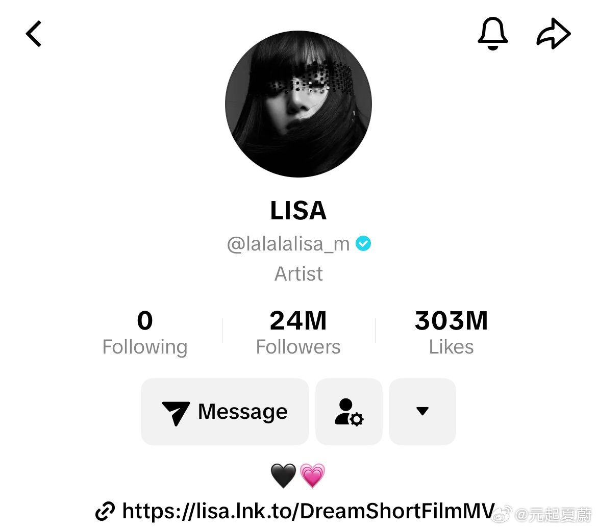 Lisa在TikTok上的粉丝数量已突破2400万！ ​​​