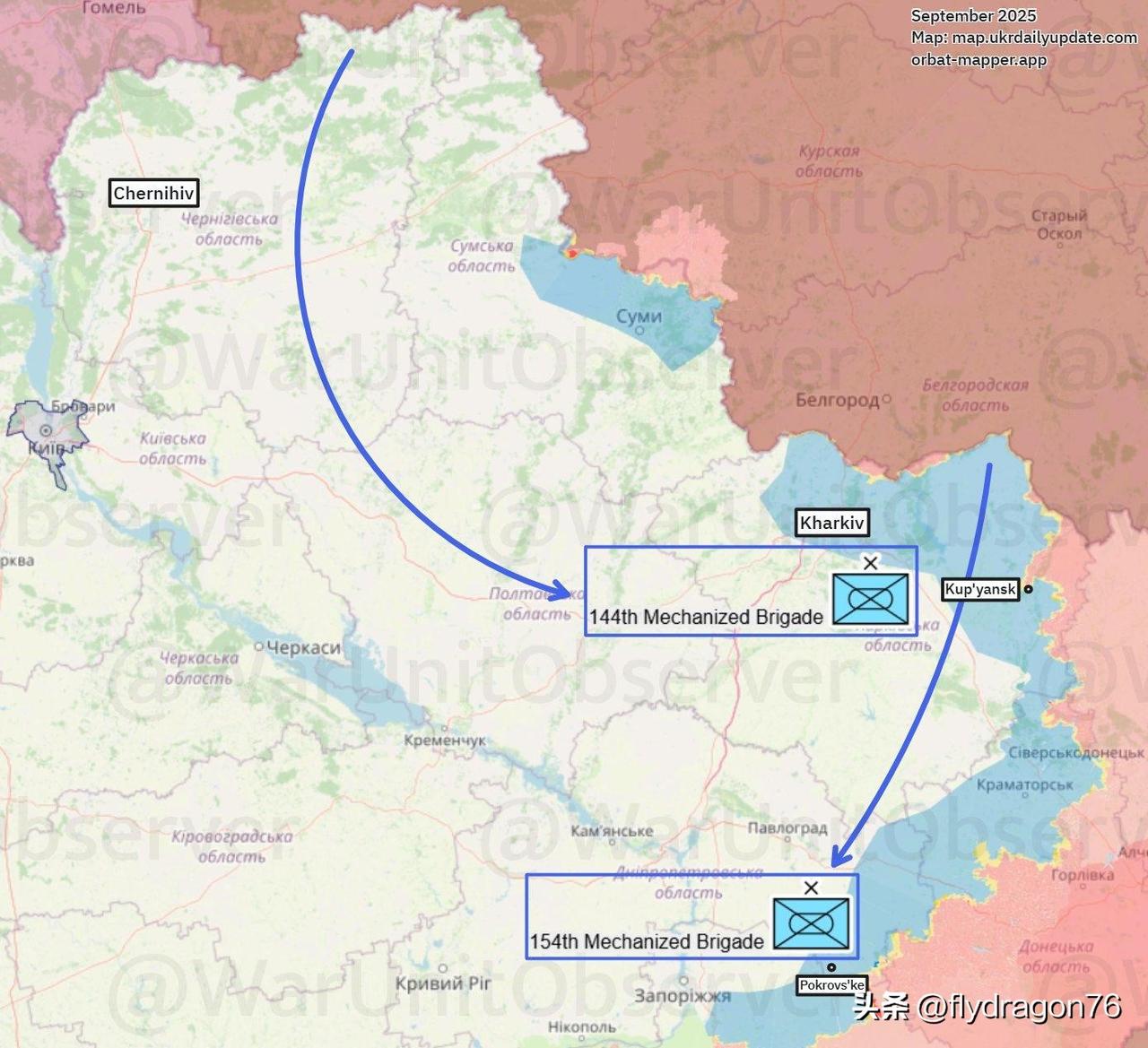 🇷🇺🇺🇦有报道称，至少两个乌克兰旅（第144旅和第154旅）已从切尔尼戈