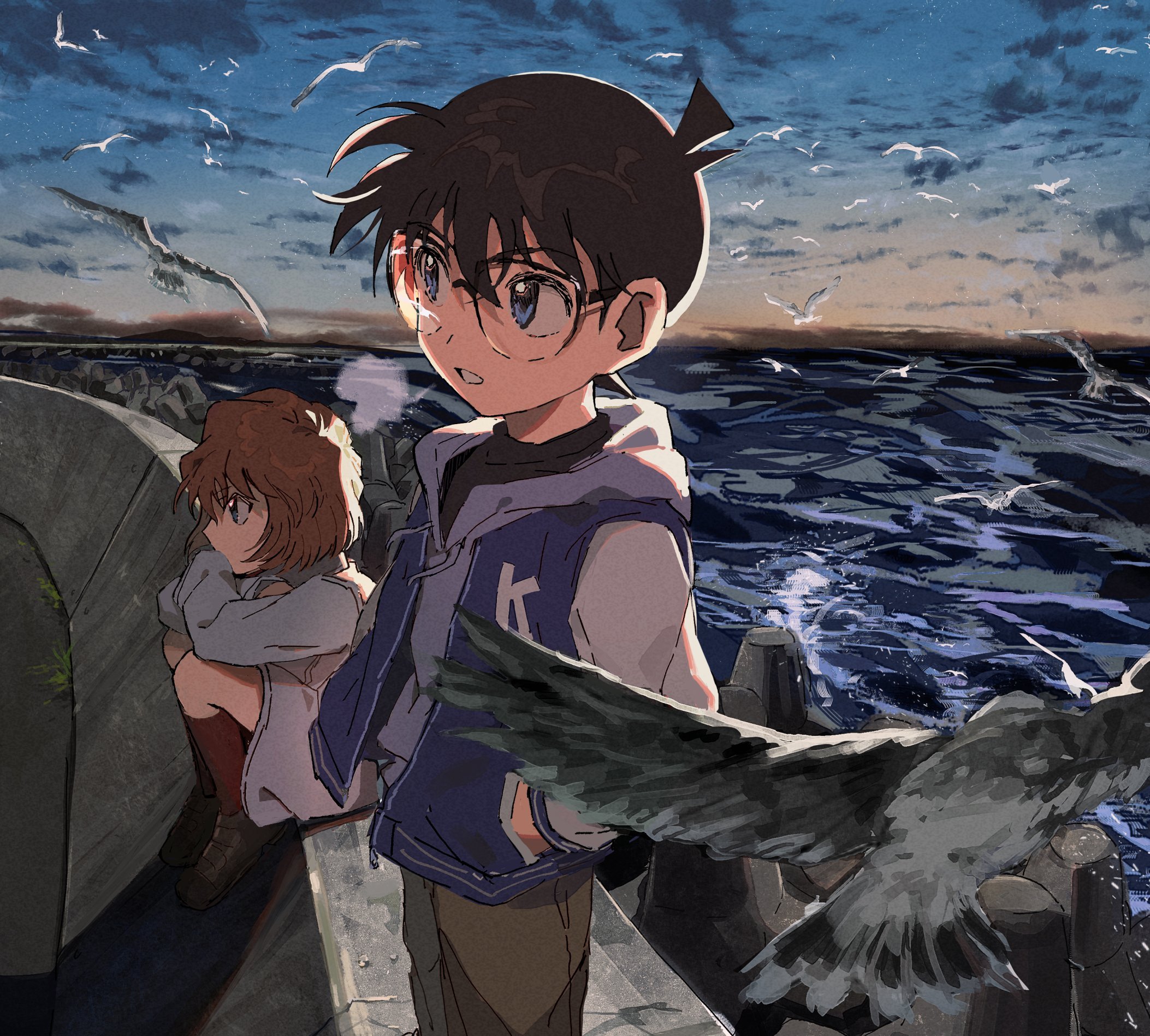 瀬上 老师  柯南 与 灰原哀，柯哀的日常 [哆啦A梦吃惊]x: segami_