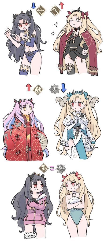 #FGO# 伊什塔尔与艾蕾太可爱了[抱一抱][抱一抱](X:ひめこ) ​​​