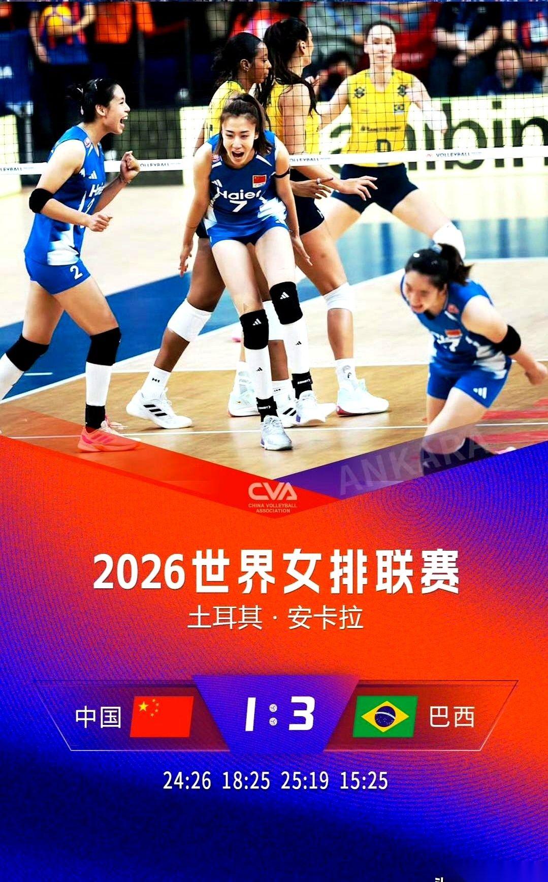 VNL女排这晚的比赛，简直是剧本都写不出来的疯狂。
之前一场没输过的日本队，竟然