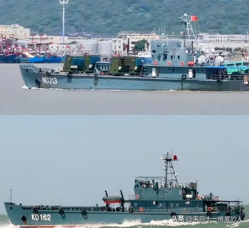 东大正在批量改造271系列登陆艇，改成自动化无人清障艇！🥰
✳️上图ND313