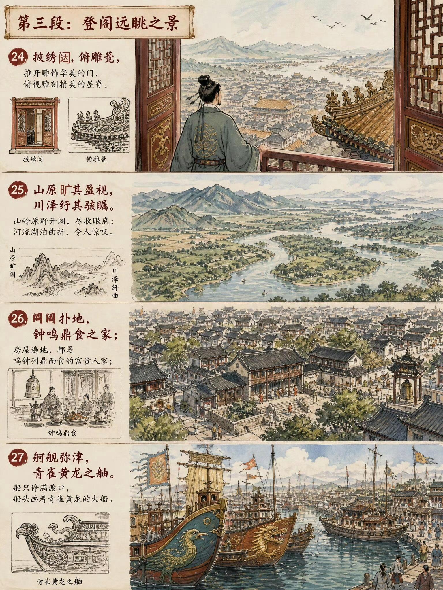 《滕王阁序》这么背是不是就好理解了 