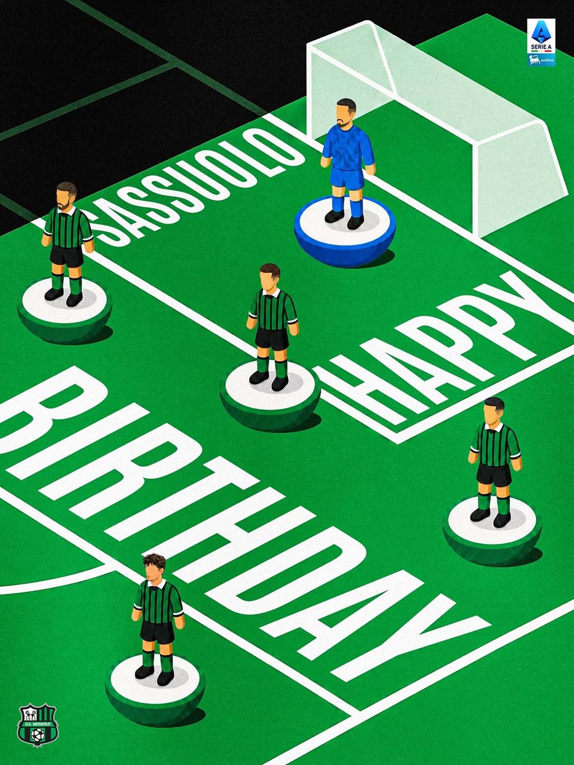 祝萨索洛俱乐部生日快乐🖤💚🎂意甲联赛💎我们是Calcio