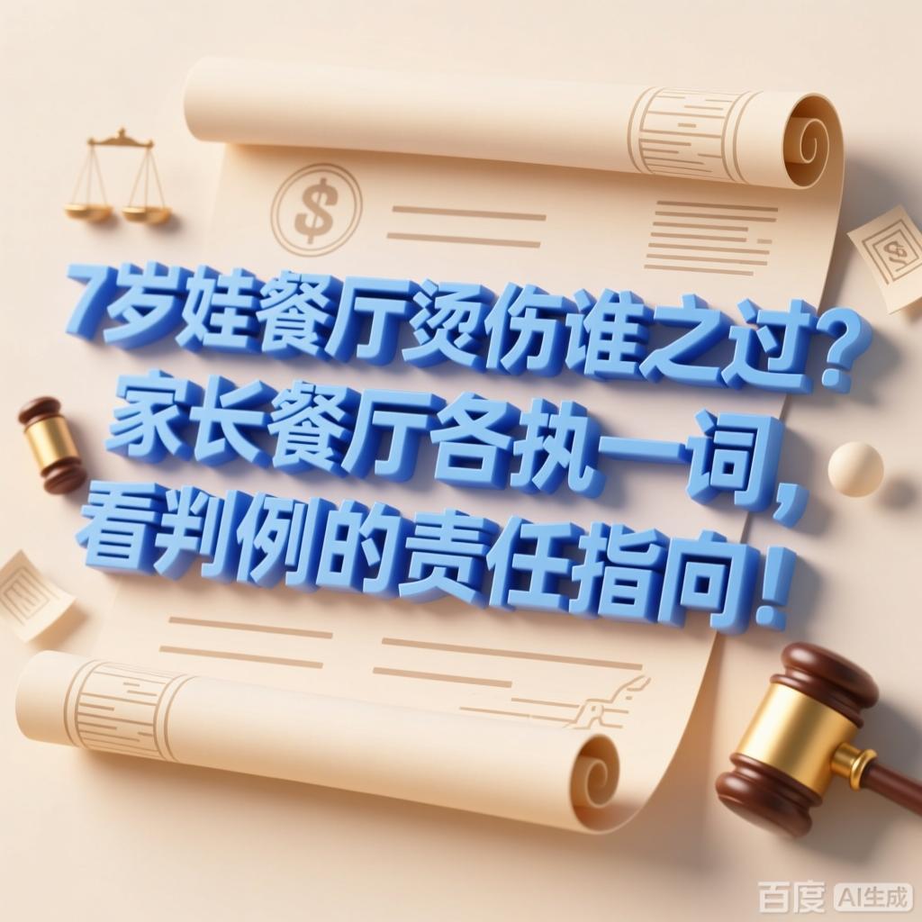 7岁儿童在餐厅被烫伤，谁之过？家长餐厅各执一词，法律判例责任指向谁？

极目新闻