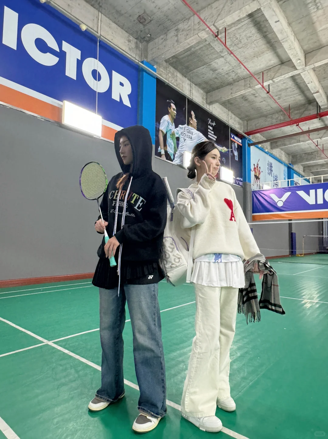 羽毛球女生才懂的冬天球场穿搭🏸