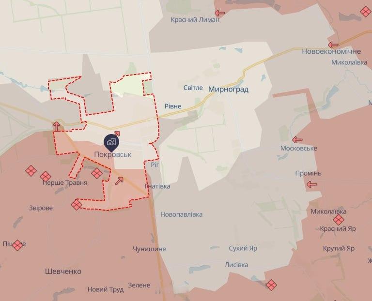 乌克兰国防军确实在波克罗夫斯克取得了推进，清理了城市中的某些区域和房屋，但我不会