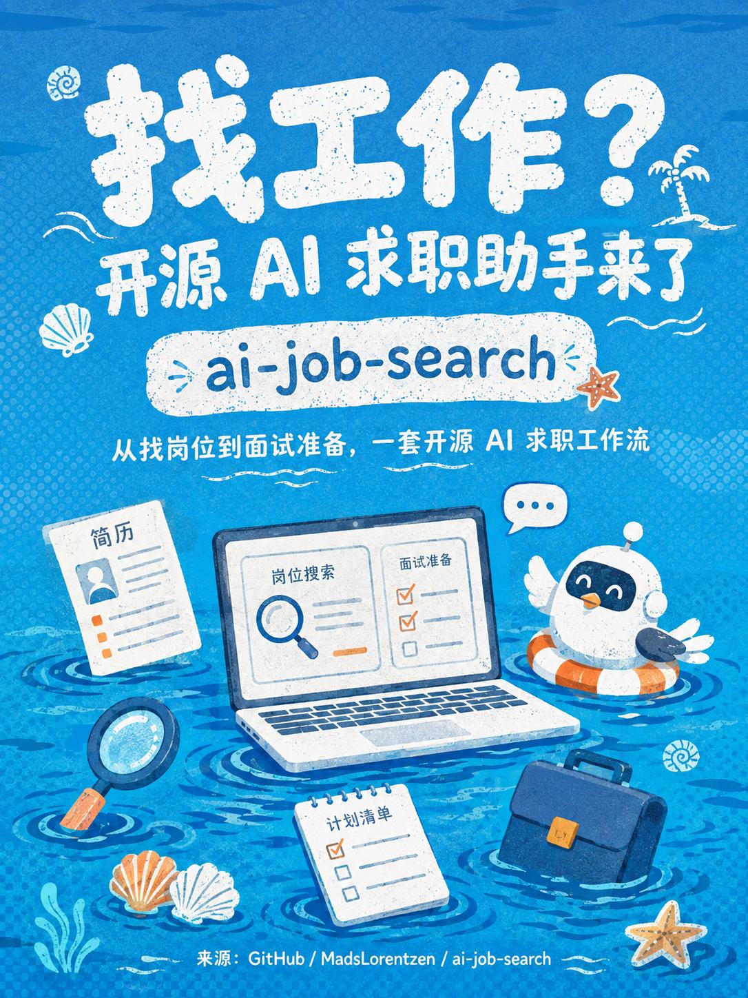 找工作？你的开源 AI 求职助手已上线

都说 AI 让人丢工作，但现在 AI 