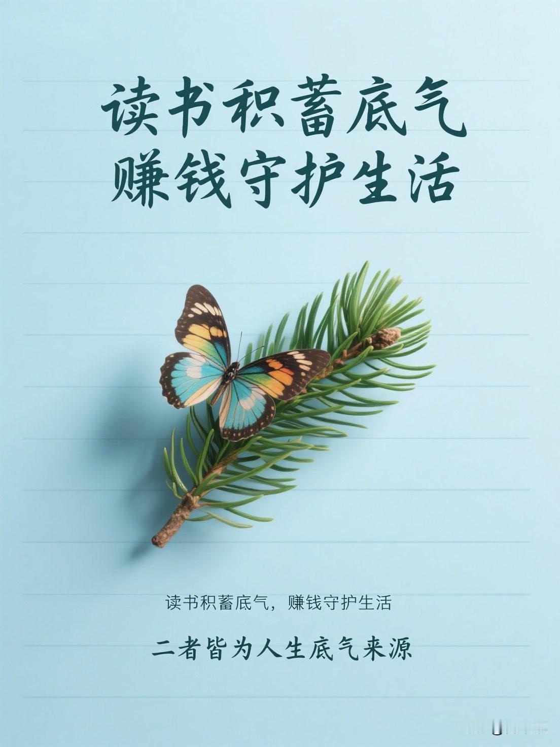 读书积蓄底气，赚钱守护生活。[祈祷]普通人如你我，一辈子所求，不过是安心过好日子