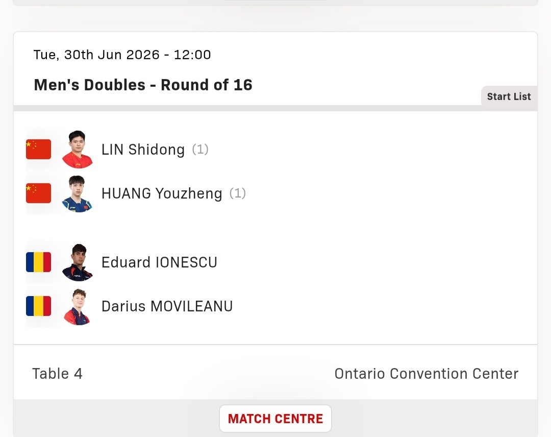 政在这里🆚黄友政 📍WTT美国大满贯🏓赛程信息预告🏓『正赛第三比赛日』?