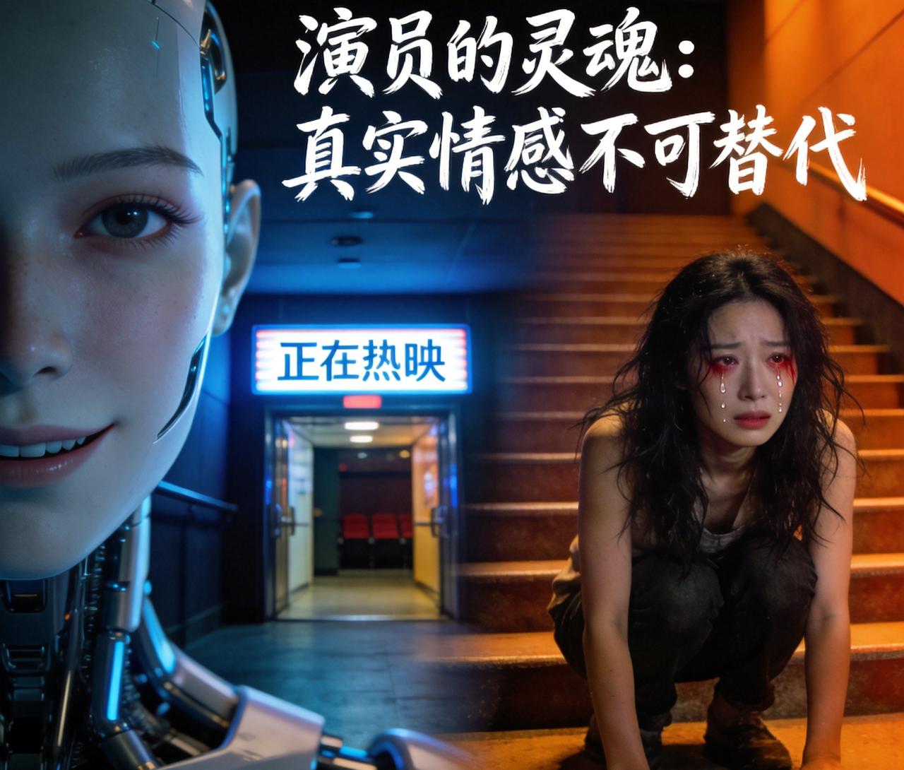 AI换脸再逼真，也演不出人类那种狼狈的崩溃和眼底的真实泪光。它只是个没有灵魂的提