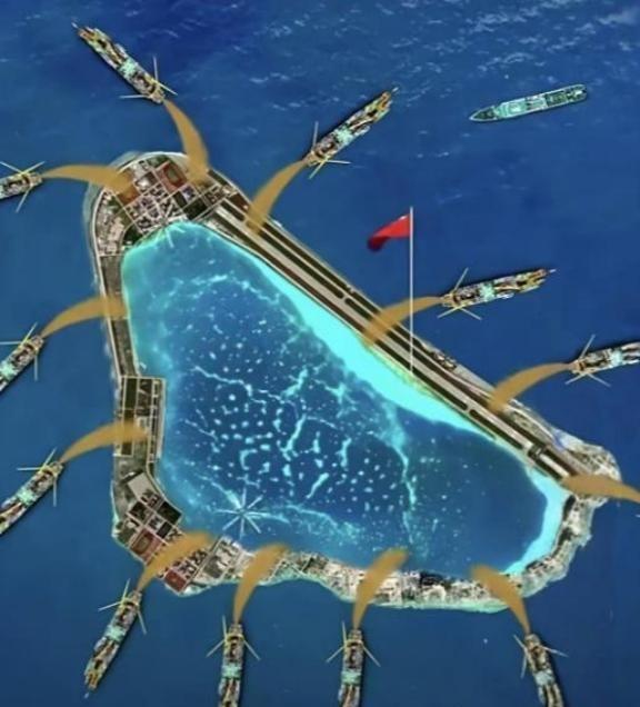 不要再说给黄岩岛填岛了，这是不现实的，我们只能守，黄岩岛周围，出了泻湖范围，水深