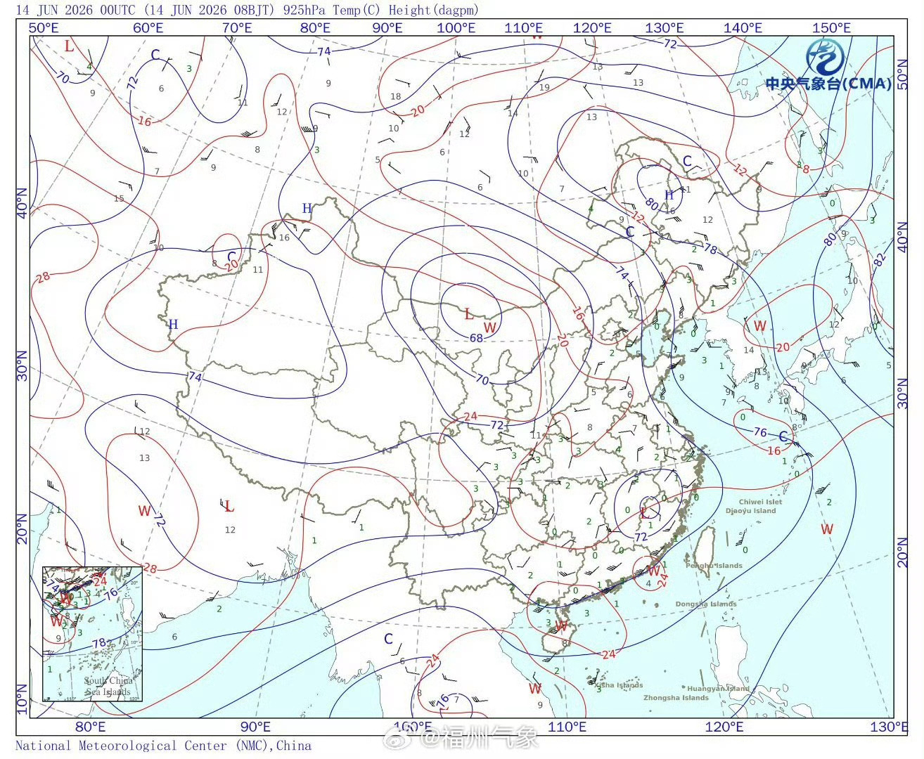 福州身边事福州刚凉快完就被暴雨锁死 受华南准静止锋影响加上季风水汽上岸，今天到1