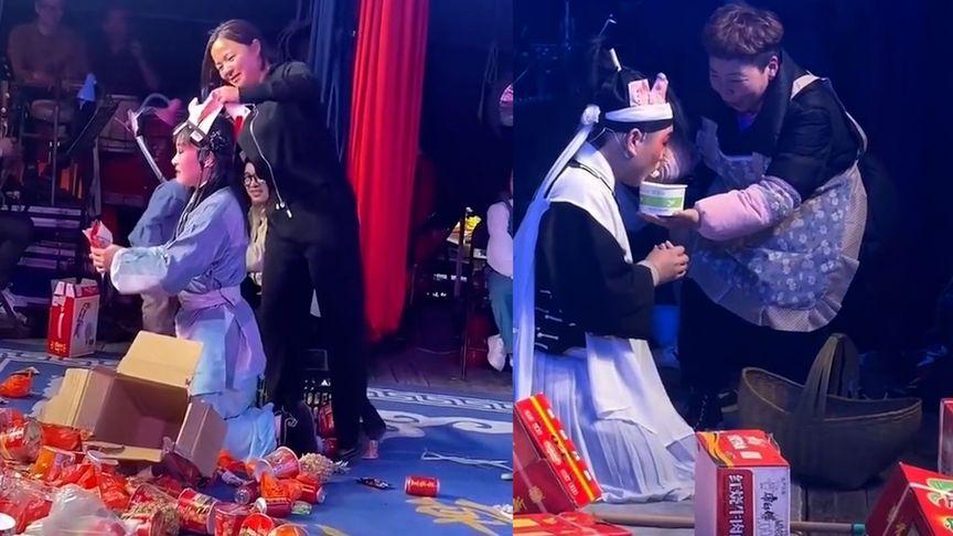 【早期直播打赏？！婺剧《讨饭戏》走红，一场戏结束能开个超市】近日一段“讨饭戏”走