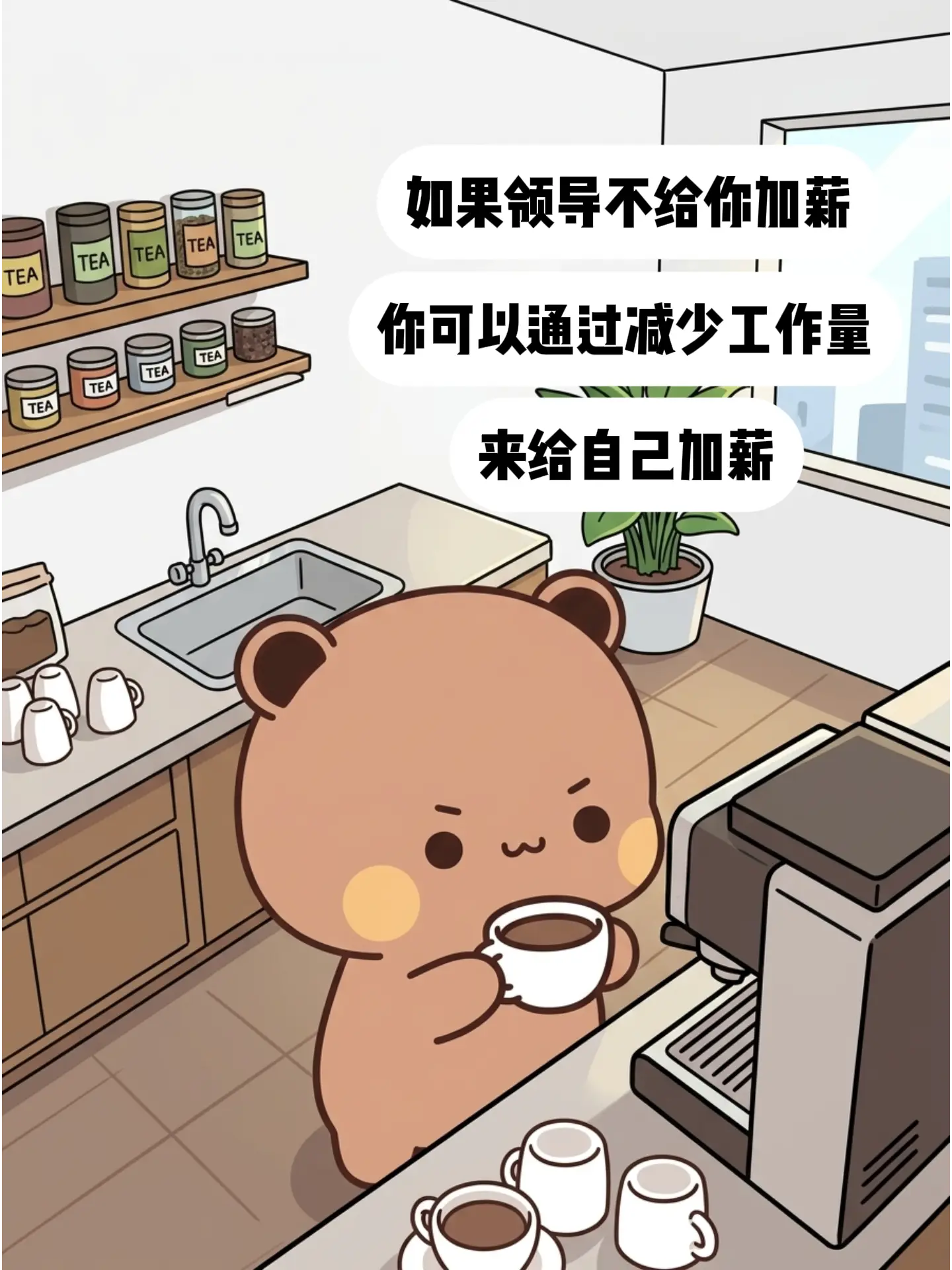 如果领导不给你加薪，你可以通过减少工作量。，来给自己加薪