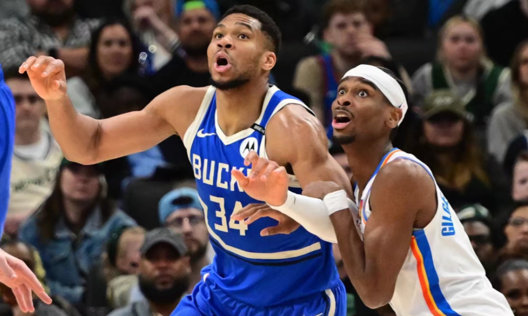 NBA常规赛22日比赛一场东西部强队对决，雷霆客场挑战雄鹿，亚历山大与字母哥展开