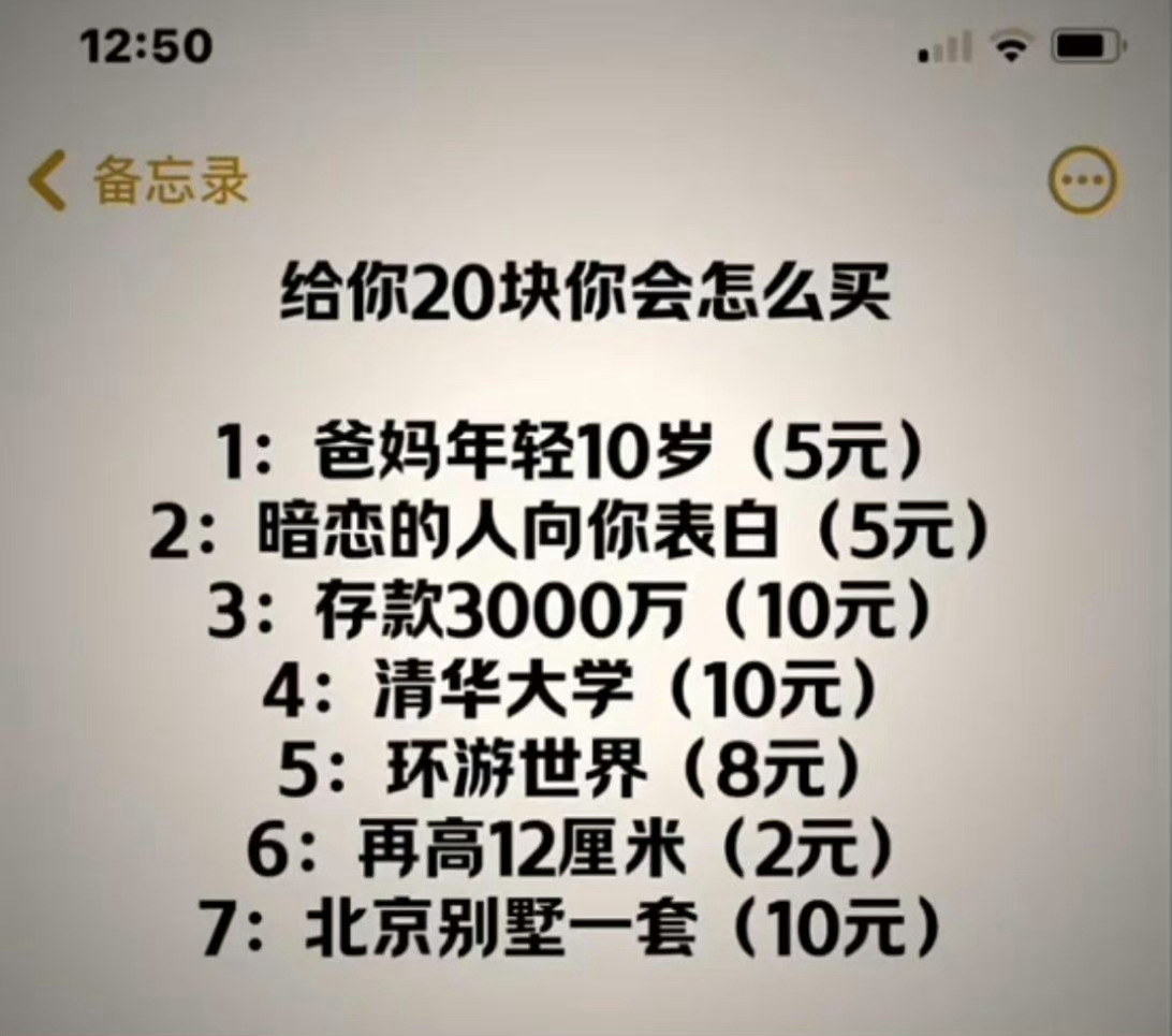 给你20块你会怎么花 ​​​