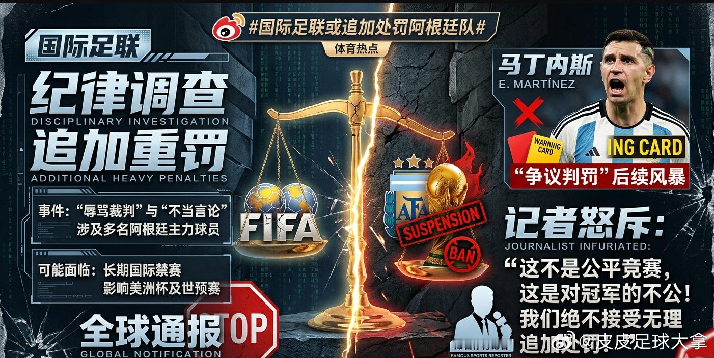 阿根廷记者怒斥国际足联黑幕阿根廷队多人面临禁赛 世界杯决赛的硝烟不仅没有散去，反