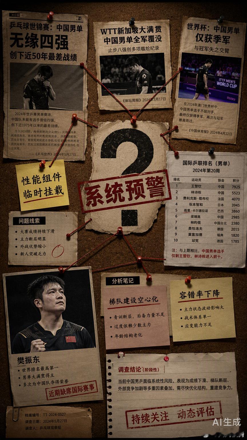 樊振东的回归，本质上是一次顶级“性能组件”的临时挂载。张宾说得很直白：樊振东能帮