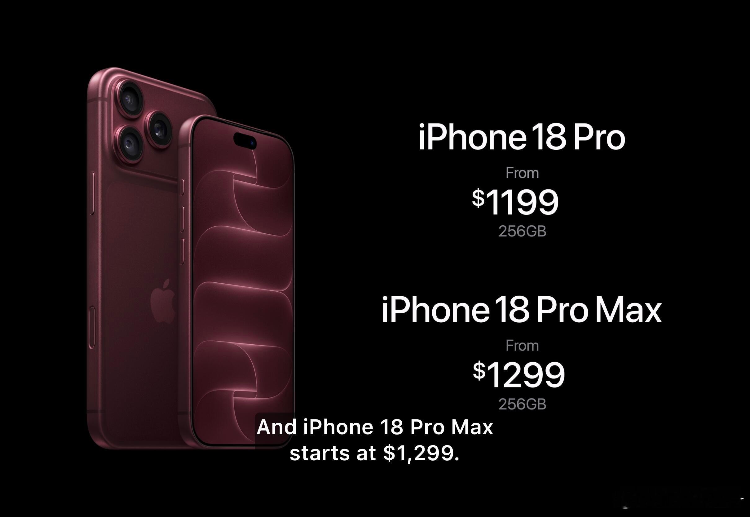 iPhone18Pro颜色悬着的心终于死了，真的涨价了 ​​​