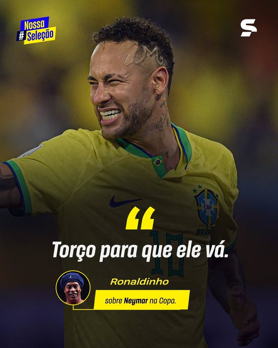 小罗希望内马尔参加世界杯巴西足坛名宿罗纳尔迪尼奥接受媒体的采访，展望了巴西队的世