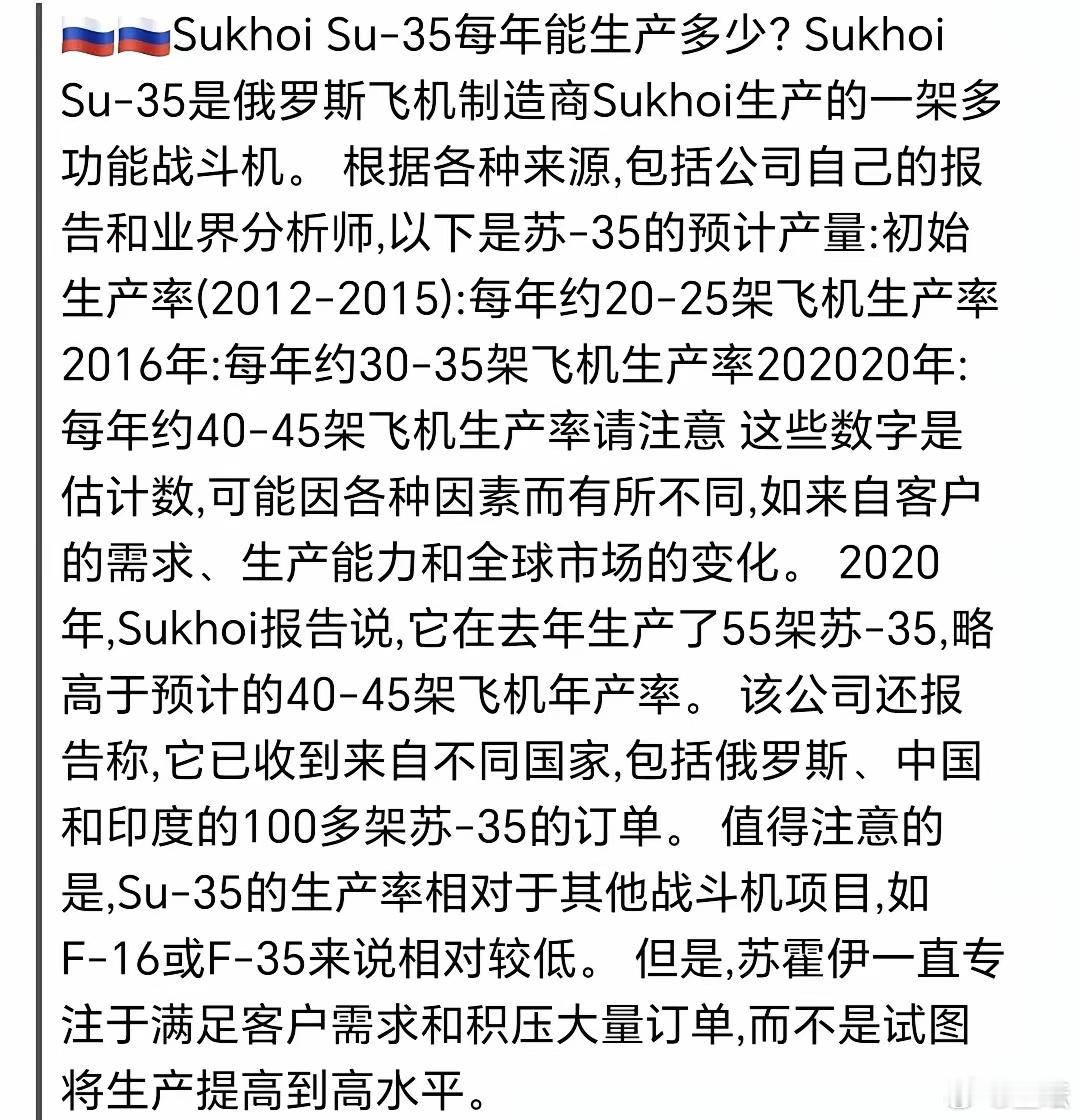 外媒对SU-35比较客观的分析 ​​​