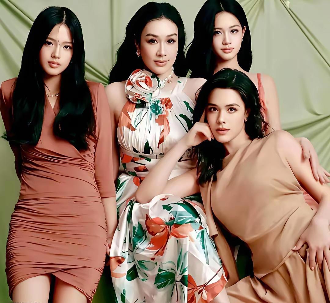 钟丽缇家一窝子都美人，而且还美得各有千秋，有异域风的，有温婉清甜的，还有自带清冷