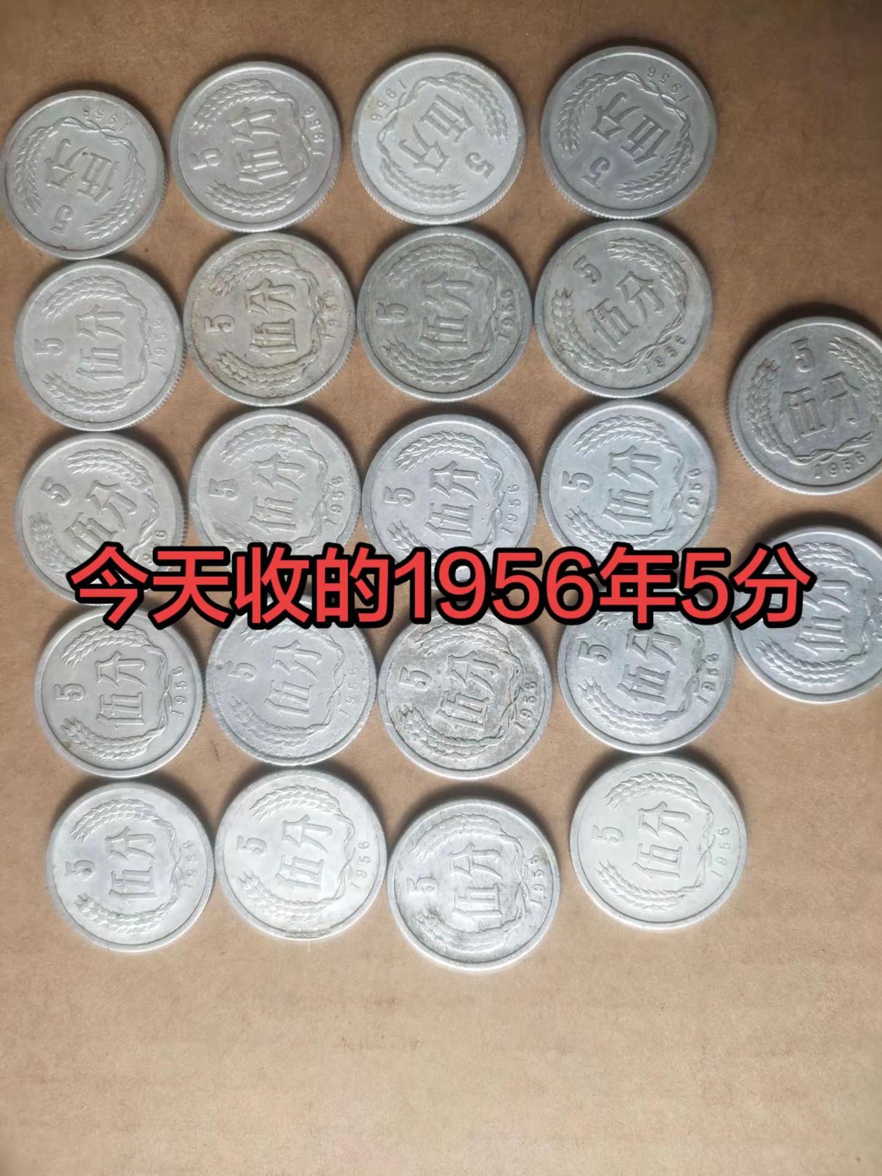1956年5分。1956年5分今天收的硬币 收藏 收藏爱好者 老三花