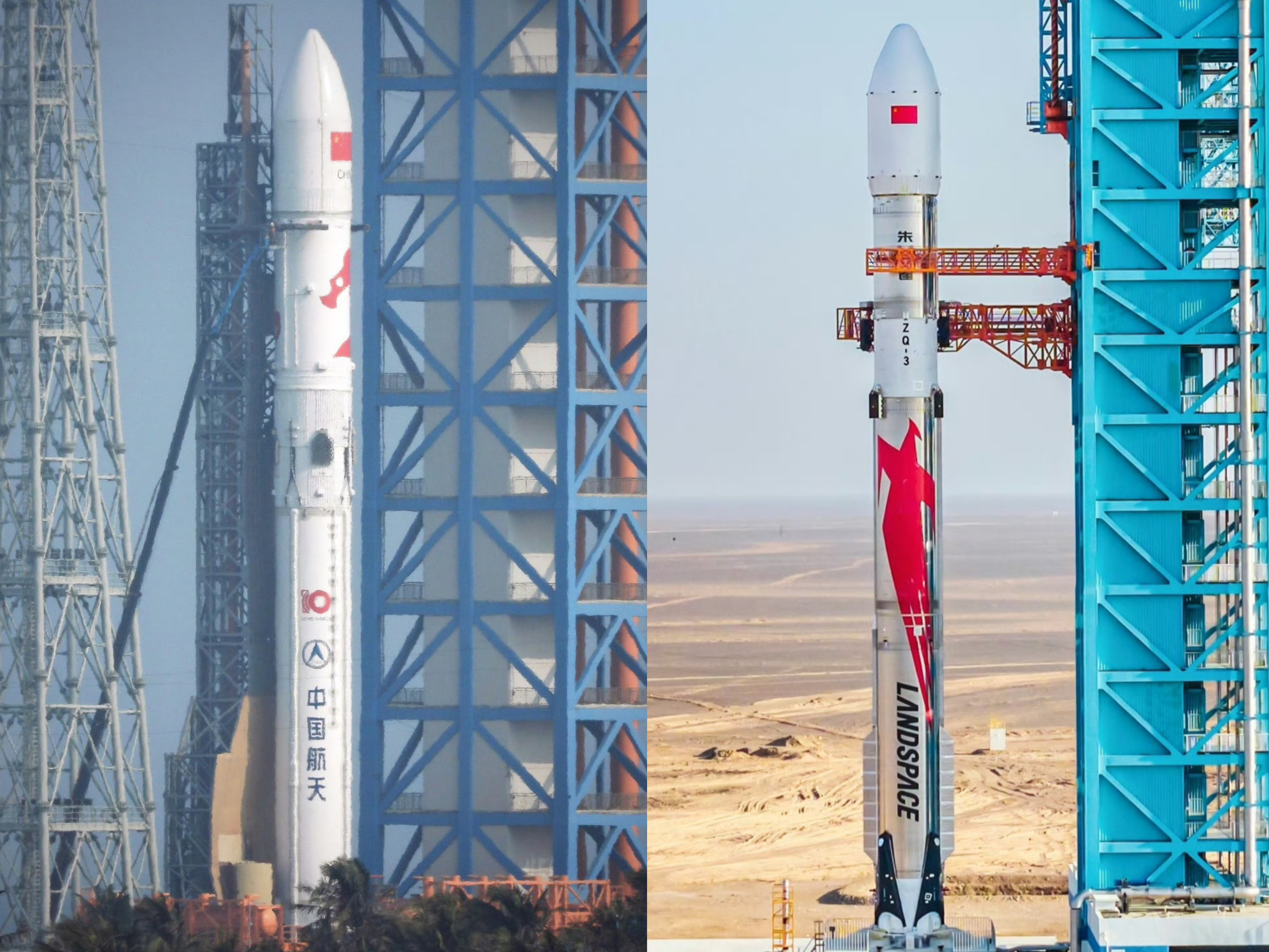 我国正在进行飞行验证的两种火箭回收方案：网系回收和腿式着陆机构回收 