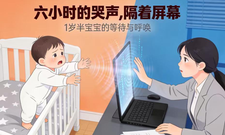 1岁半宝宝睡醒哭喊妈妈6小时 宝妈隔屏守望：都是为了生活
2026年3月16日，