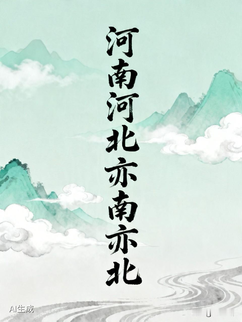 下联：河南河北亦南亦北。对仗工整比较顺意，平仄符合朗朗上口。