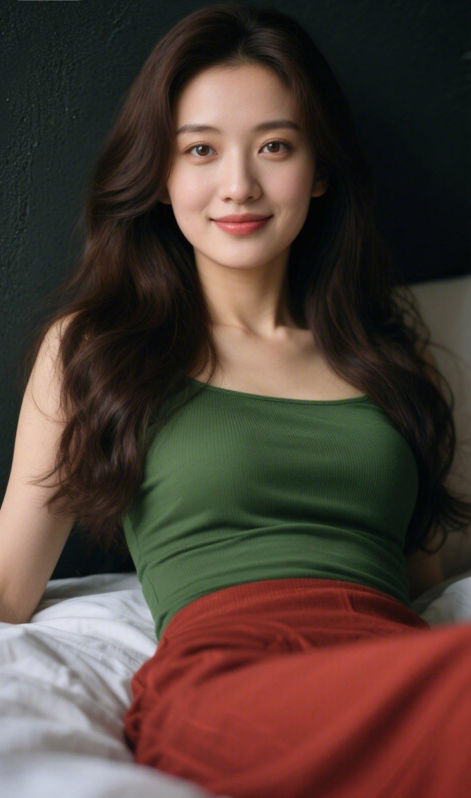 绿与红的撞色搭配，在室内也尽显独特质感