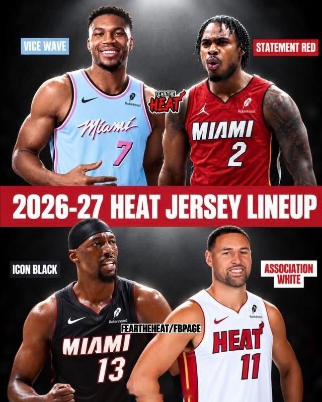 目前确定的热火新赛季的4套球衣，你最喜欢哪一件[疑问]nba ​​​