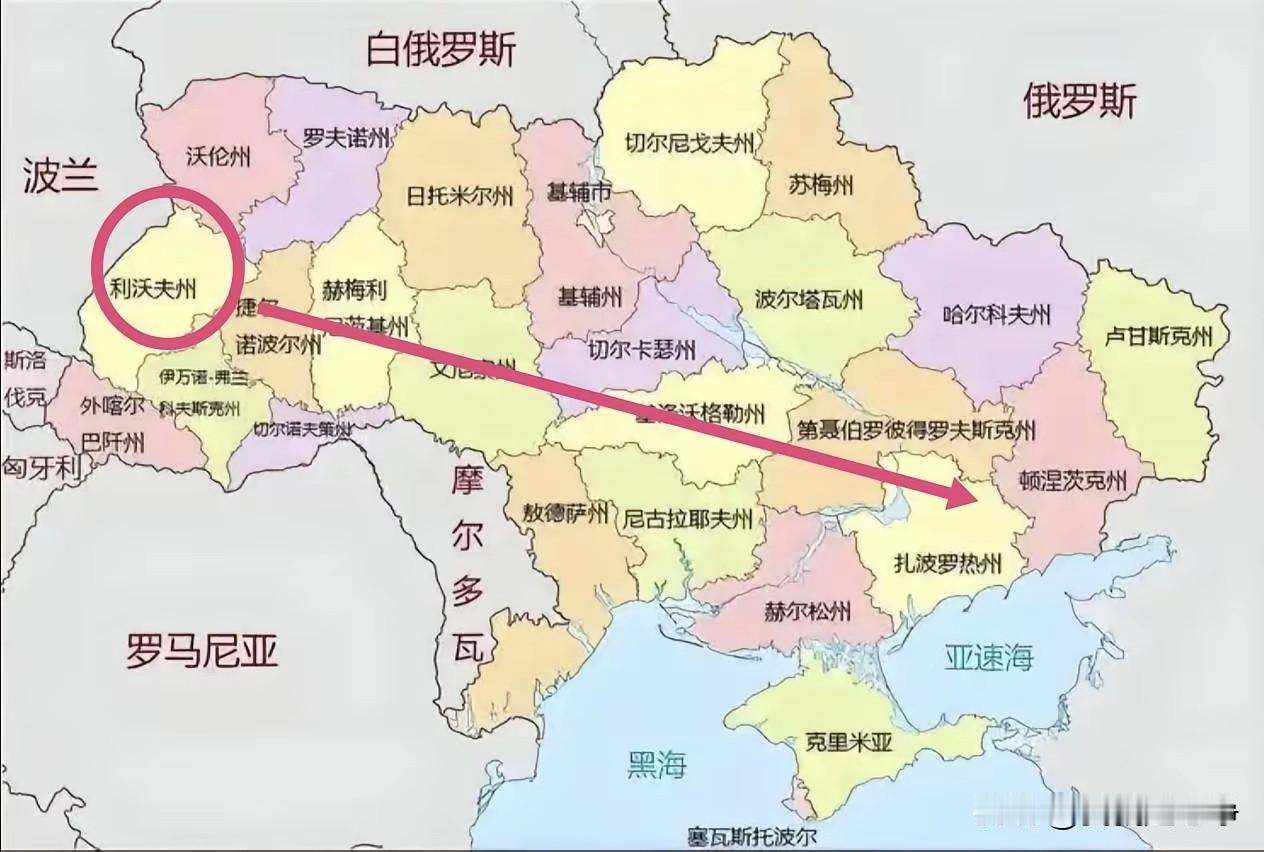 大家看看吧，看完了这张图，你也就知道利沃夫闹骚乱的重要意义了
利沃夫是距离前线最