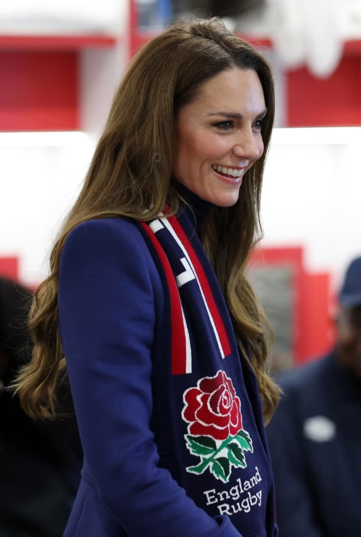 2月21日，作为英格兰橄榄球联盟的皇家赞助人，凯特于特威肯汉姆体育场观看英格兰V