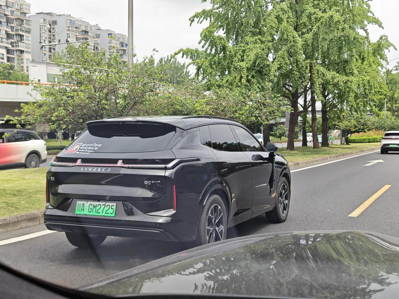 领克这车的小蓝灯也太小了吧？我隔这么近都得仔仔细细看才能看见它小蓝灯是开着的。。
