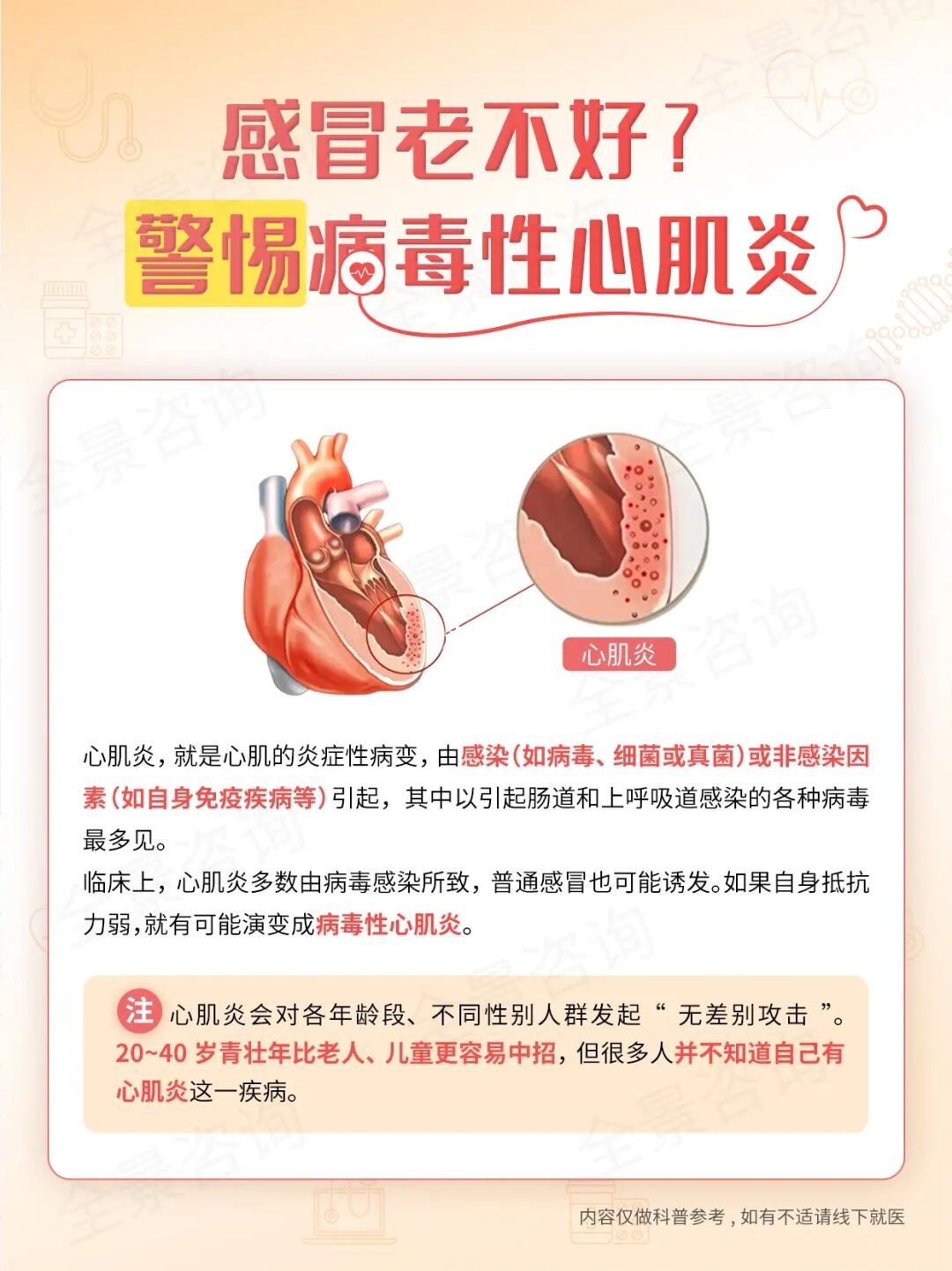 感冒老不好❓警惕病毒性心肌炎😷