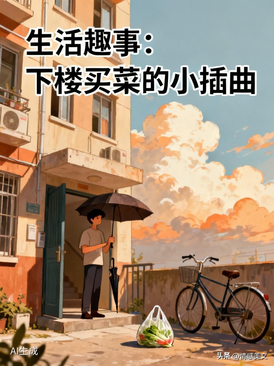 出门前想着下楼买点新鲜青菜做饭，随手抓了手机就往外走，走到单元门口才猛然想起家门