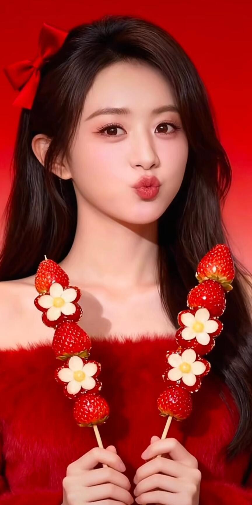 甜美草莓项链，少女心爆棚！🍓✨