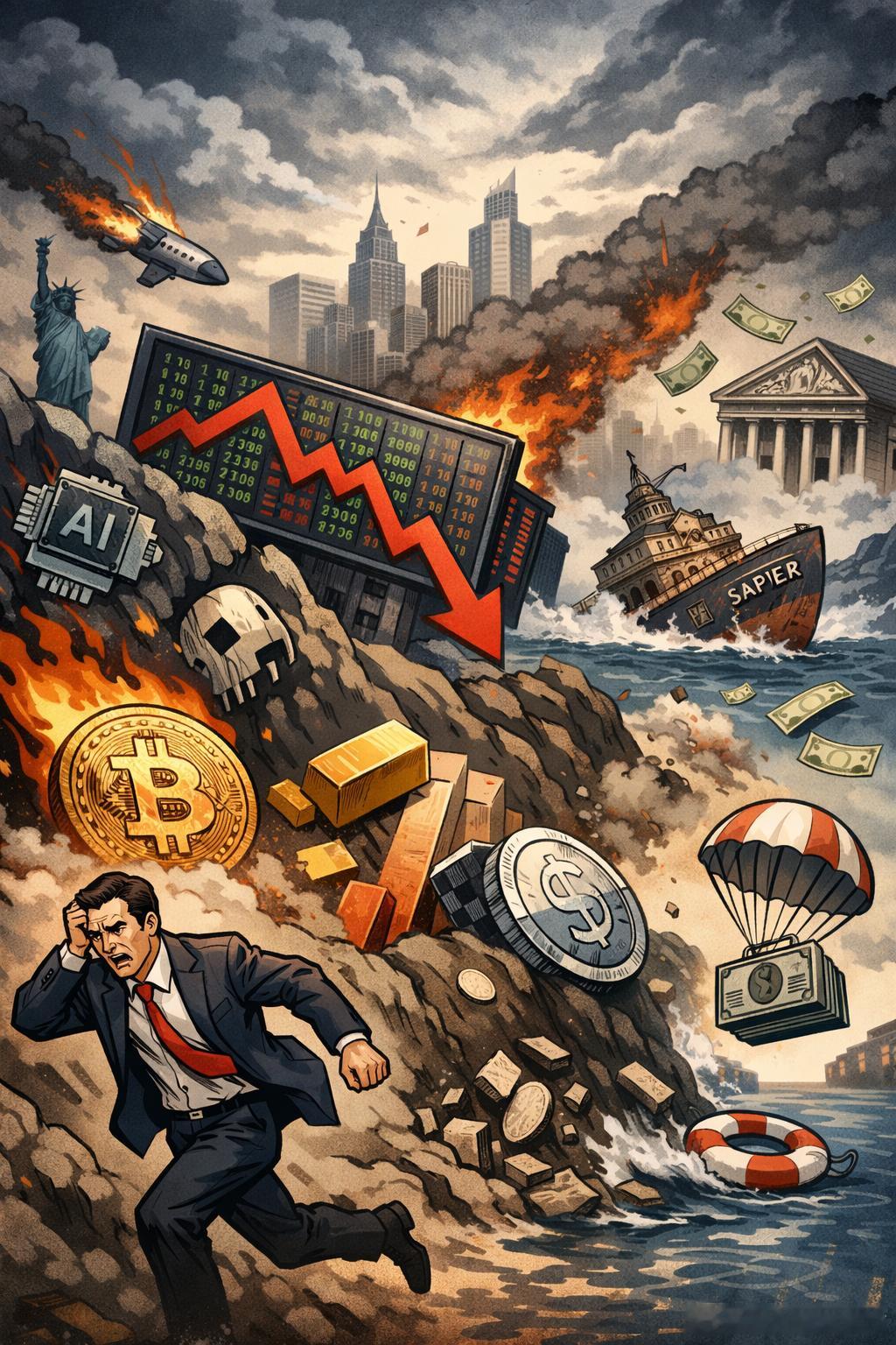 估值焦虑席卷华尔街：从科技、黄金到加密，一场动能交易的集体退潮市场这次的下跌，没