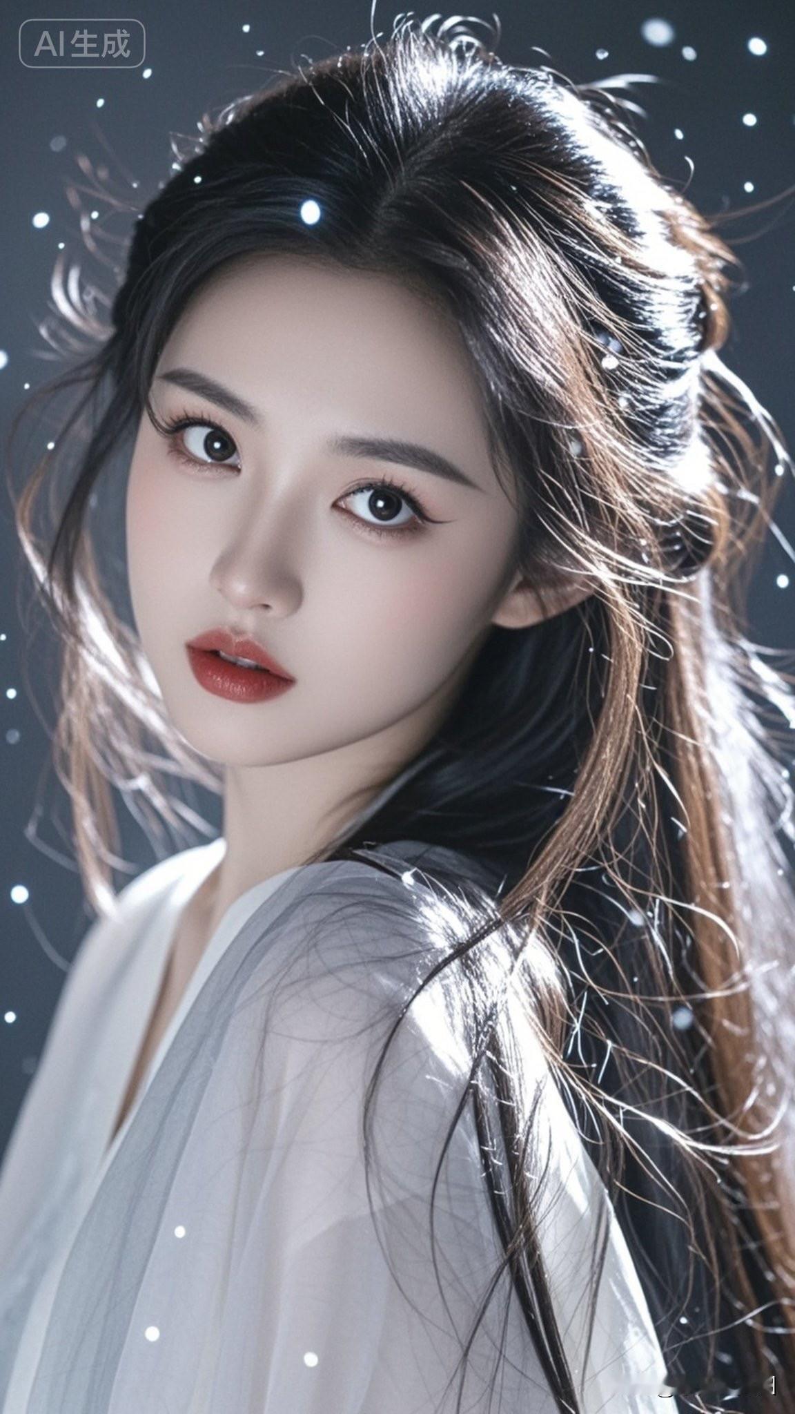 梦幻少女风，柔美发丝飘逸，唯美动人