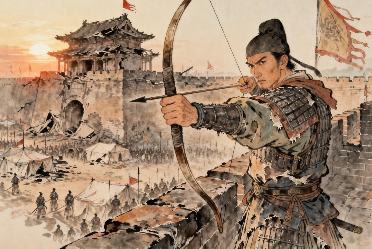 张巡守睢阳：草人借箭的生死局
      至德二年，安庆绪派尹子奇率军围攻睢阳，