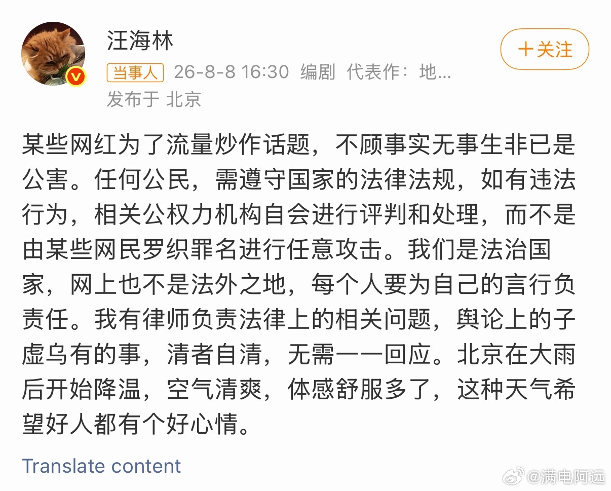 峰哥实名举报汪海林偷税漏税还是峰哥牛逼一上来就开大招不跟你多 BB至于有没有偷税