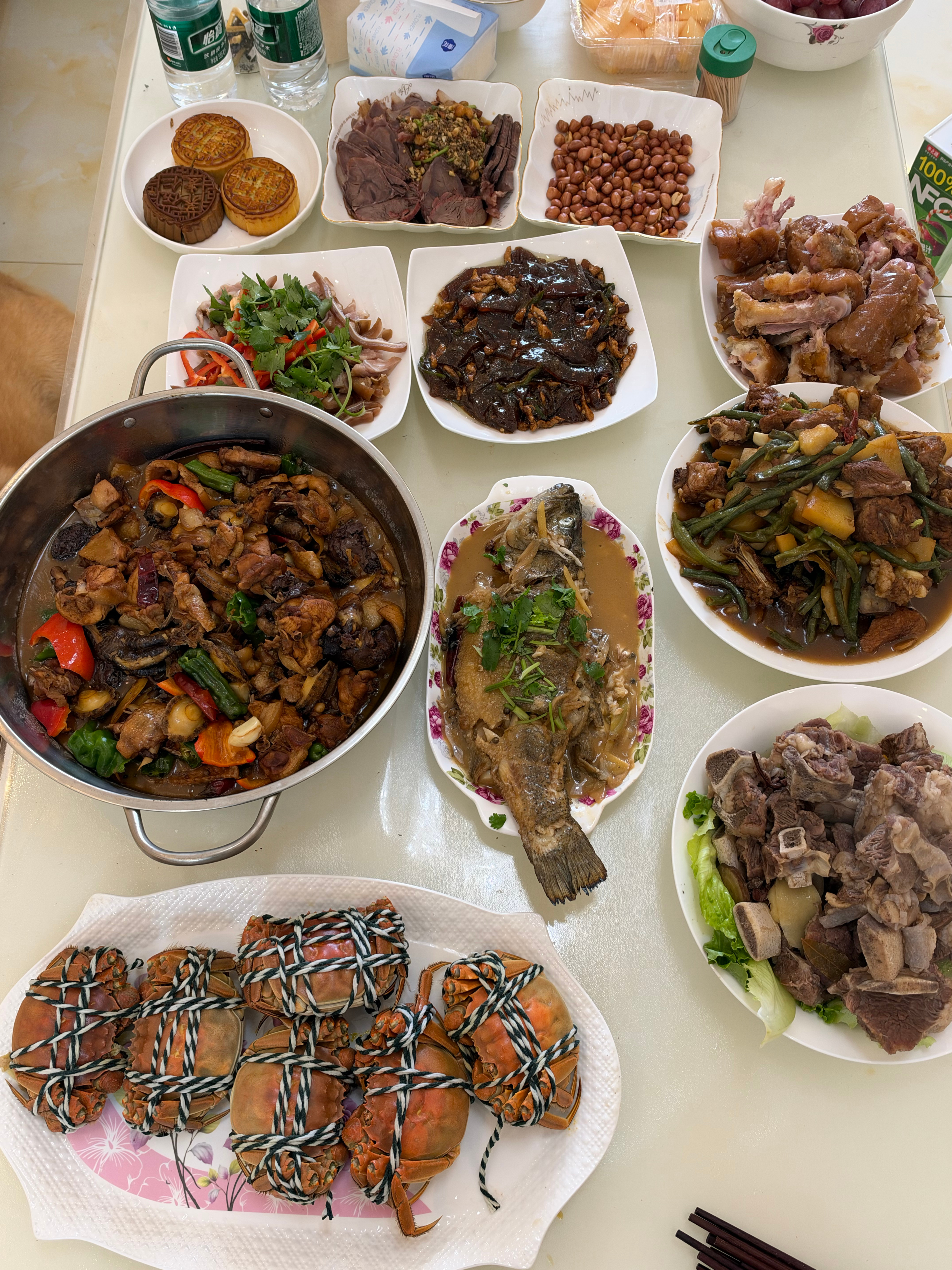 中秋快乐公主，吃了没，老豆大展厨艺了  ​​​