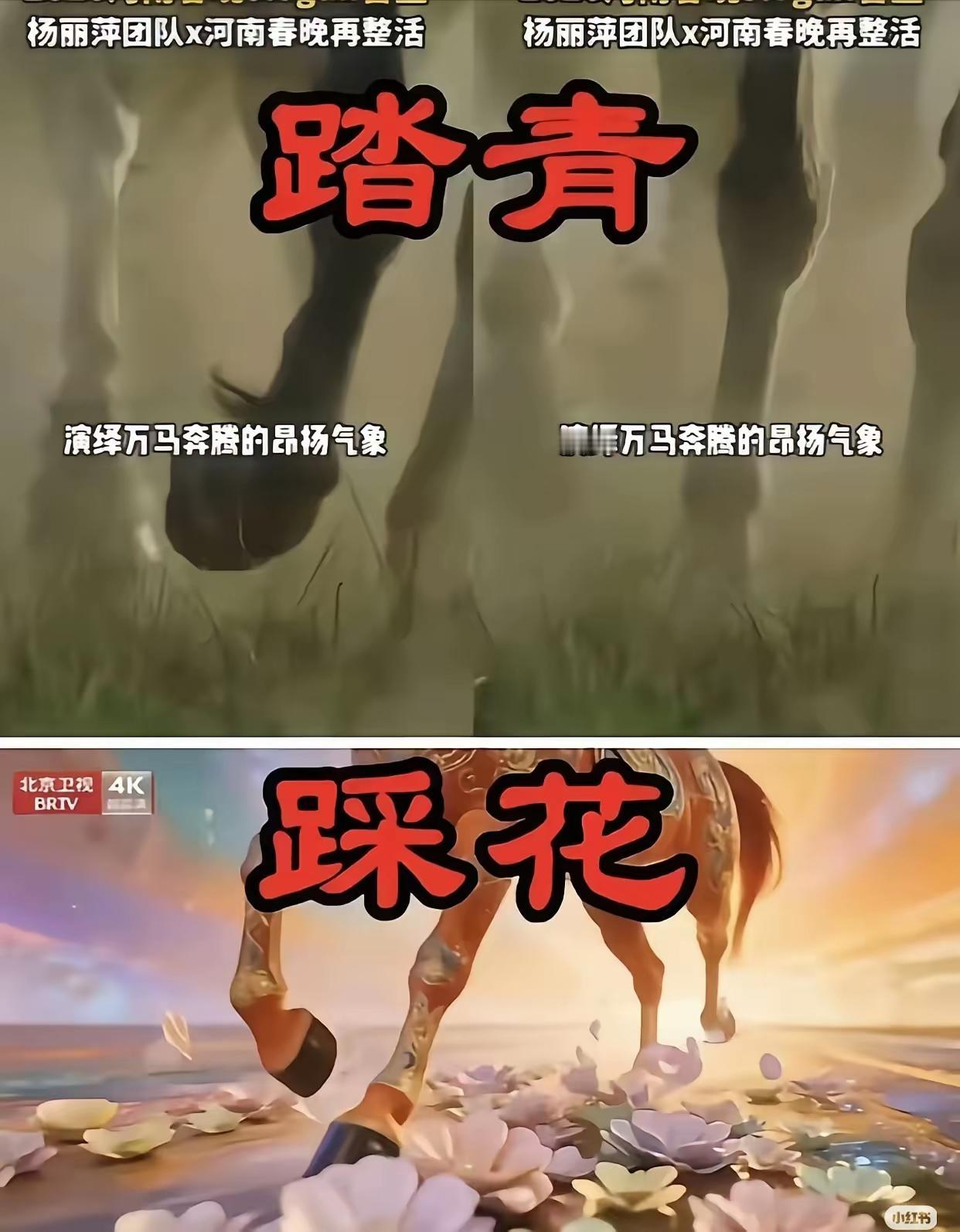 不知道是不是我阴谋论了
但是河南卫视的万马踏青下架
北京卫视的马踏花上架，是不是